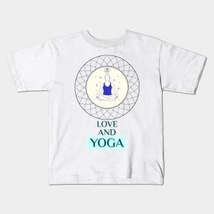 Love And Yoga Kids T-Shirt